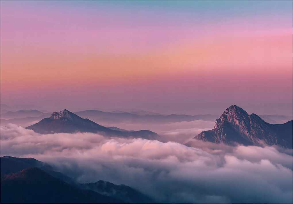 Fotótapéta Hegyek Ég 3D Táj Hálószoba Nappali Tapéta Flizelina 400x280