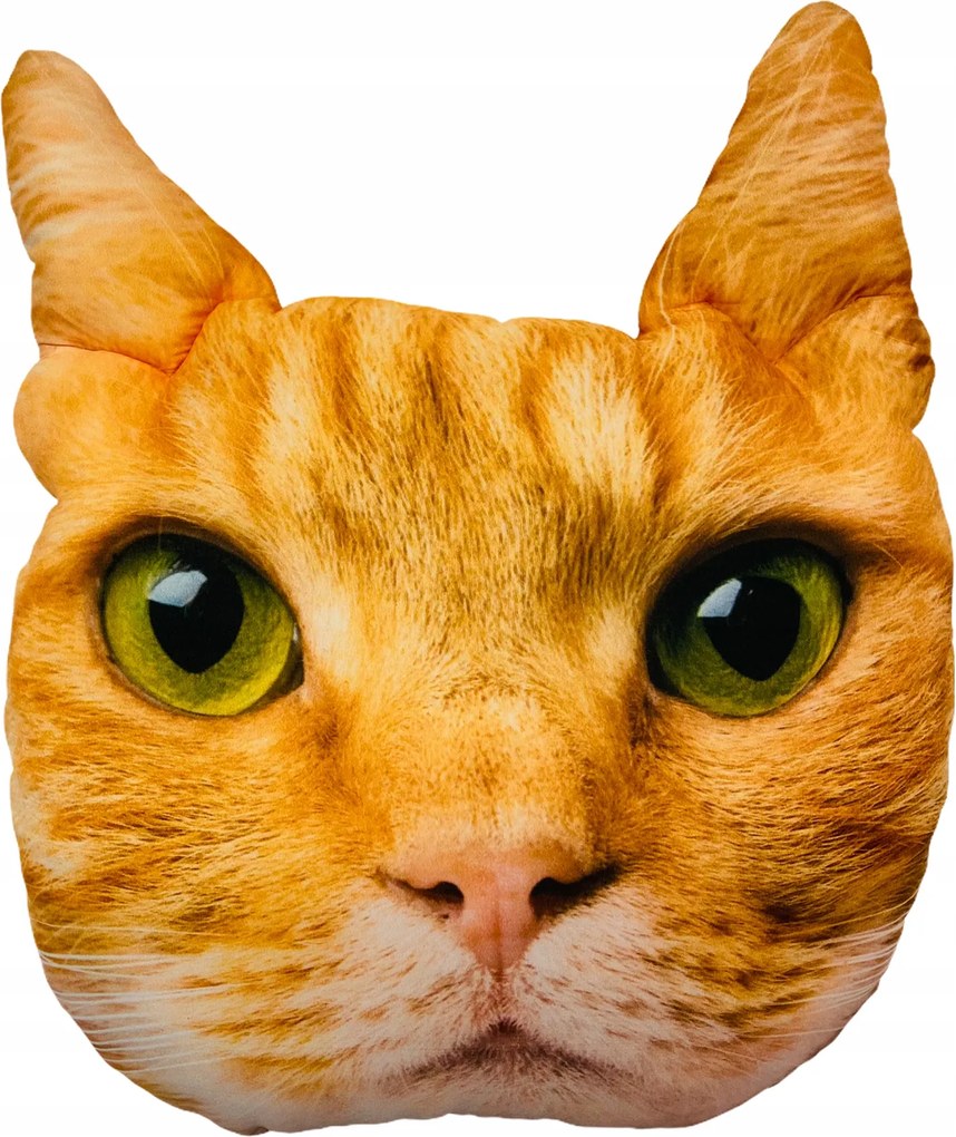 3D Párna Vörös Macska Fej