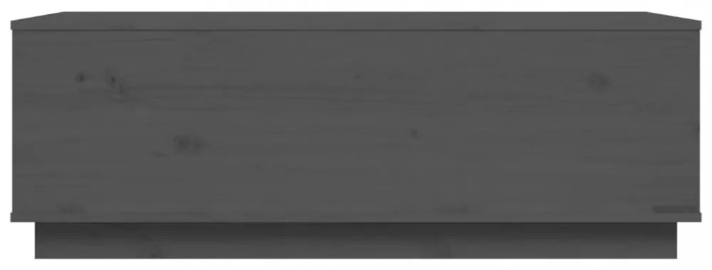 szürke tömör fenyőfa dohányzóasztal 100 x 50 x 35 cm