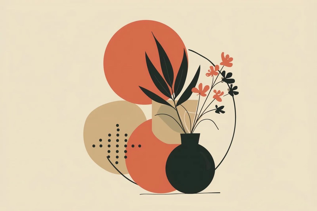 Poszter 60x40cm Váza virágokkal