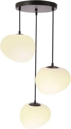 BRILAGI - Kábeles csillár PEBBLES 3xE27/40W/230V átm. 42 cm fekete
