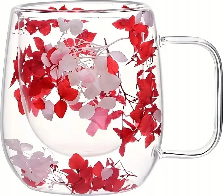 Duplafalú üvegből készült kávéscsésze