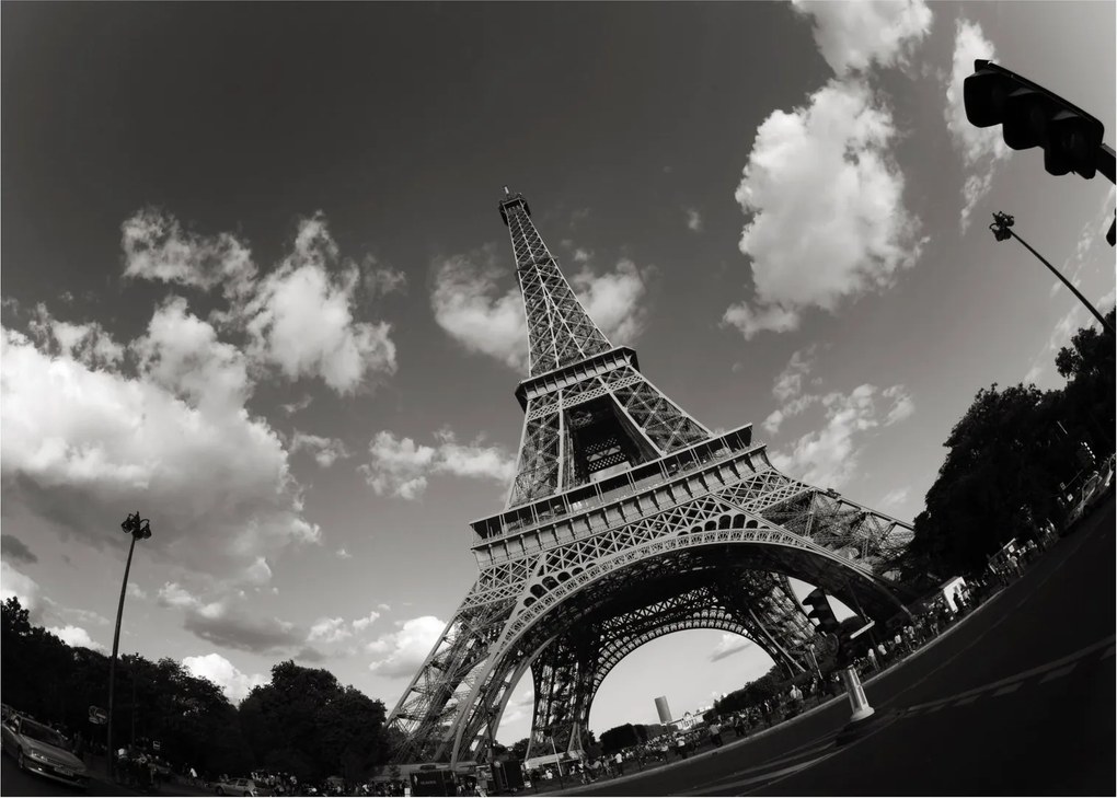 Üveg kép - Eiffel-torony Párizsban (70x50 cm)