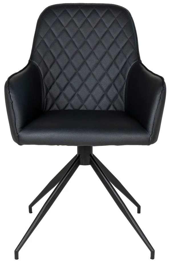 Fekete kárpitozott étkezőfotel Harbo – House Nordic