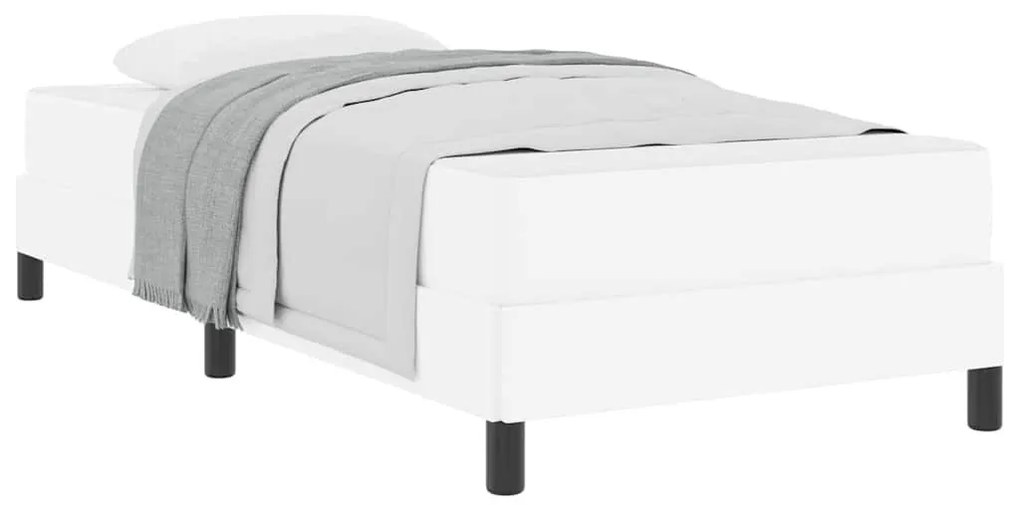 Ágy matracmal Tiszta fehér 90 x 200 cm Műbőr