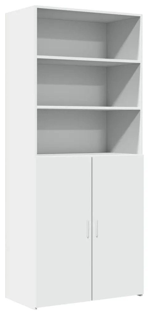 fehér szerelt fa magasszekrény 80 x 42,5 x 185 cm