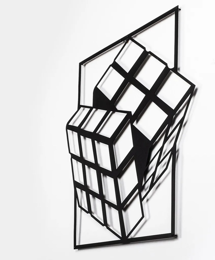 Rubik's fém fali dekoráció, 64×69 cm