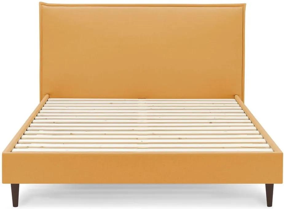 Sary Dark sárga kétszemélyes ágy, 180 x 200 cm - Bobochic Paris
