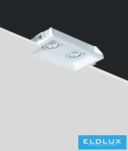 UNIVERSO Gipsz süllyesztett spot lámpatest 2xGU10 Max.35w 250x150x57mm IP20 fehér