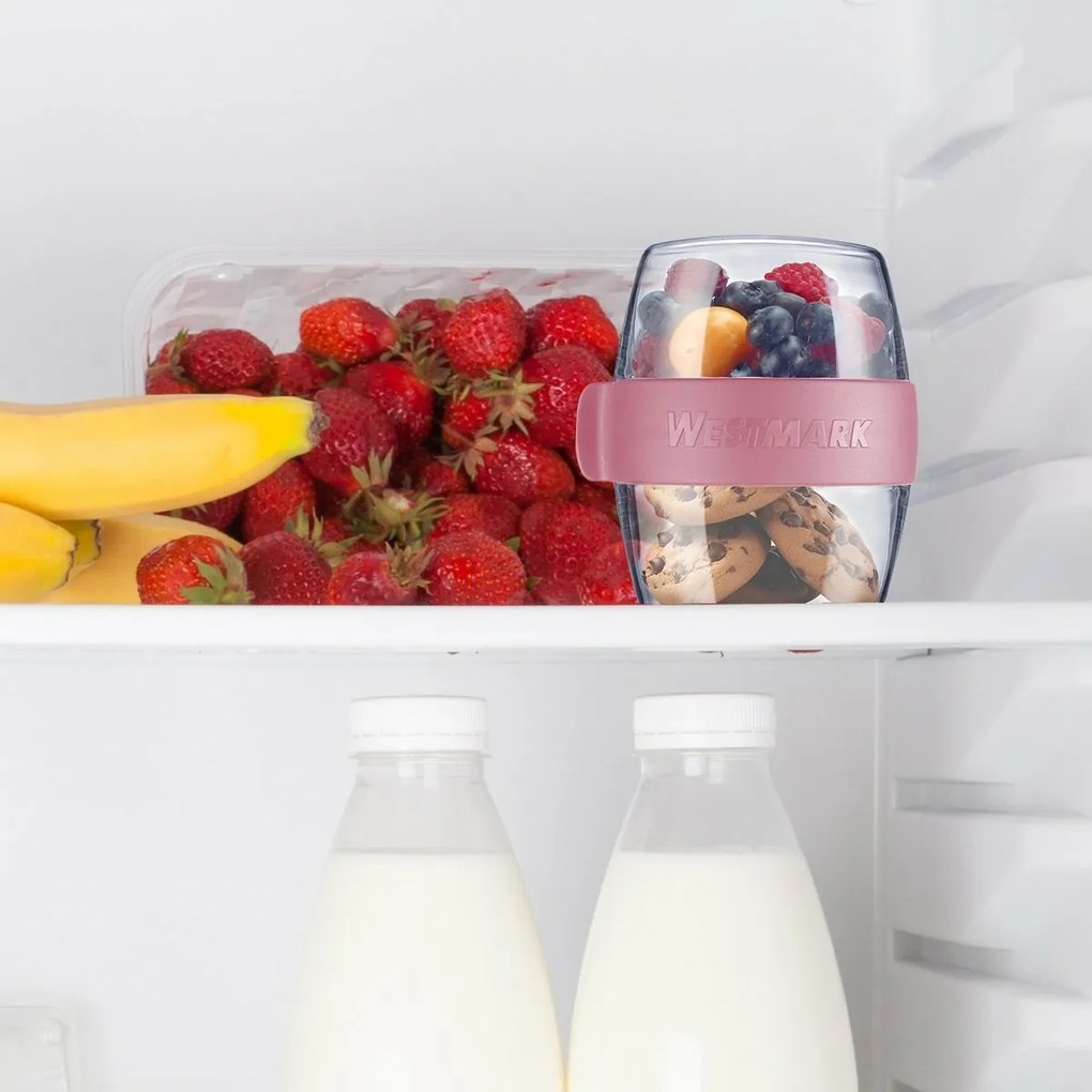 Westmark MINI kétrészes uzsonnás doboz, 400 ml, rózsaszín, S