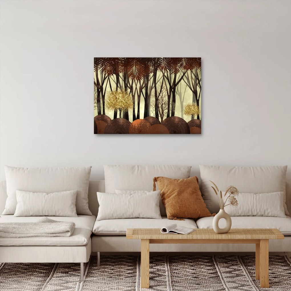 Kép - Dekoratív erdő (70x50 cm)