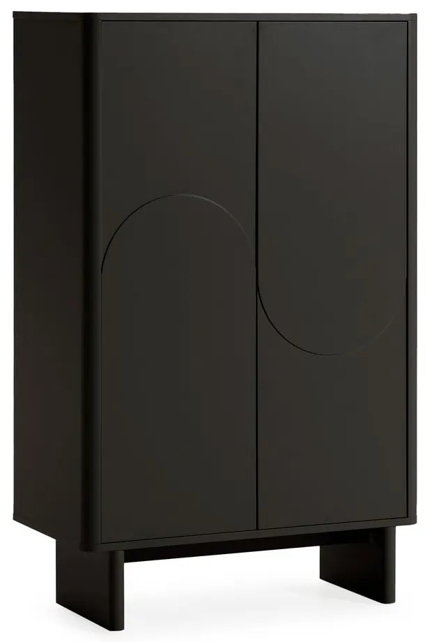 Fekete szekrény 80x130x40 cm Solei – MOME