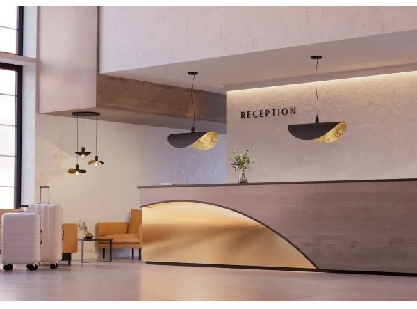 Eglo 390429 - Csillár zsinóron SACEDA 1xE27/40W/230V 80 cm fekete/arany