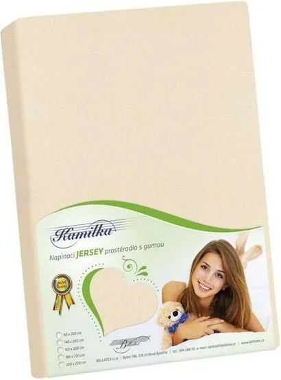 Bellatex Jersey lepedő krém, 120 x 200 cm