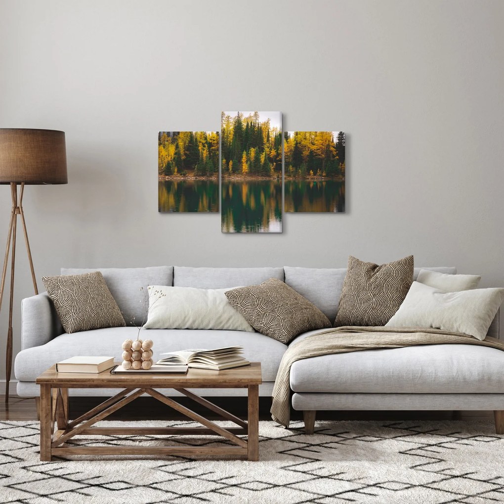 Erdei tó képe (90x60 cm)