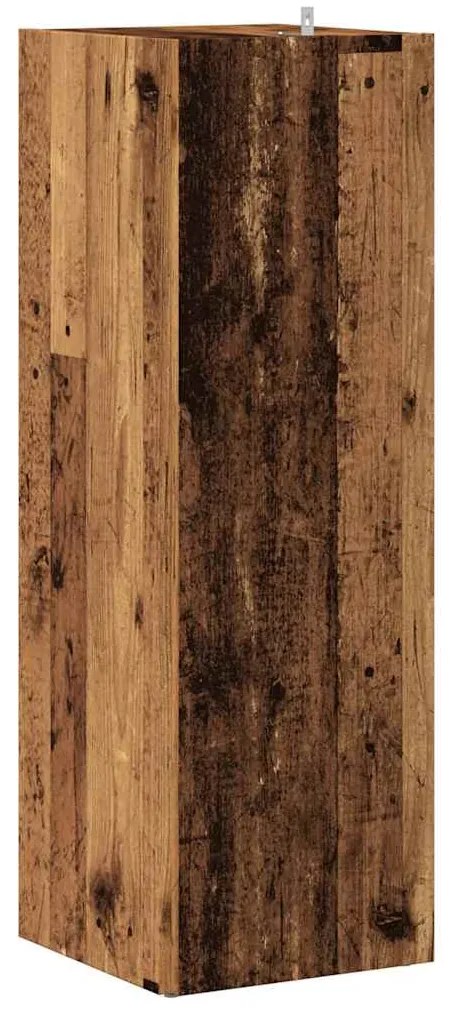 antik fa szerelt fa sarokszekrény 33 x 33 x 100 cm