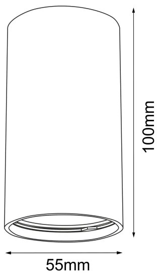Brosline 1253 - POINT spotlámpa 1xGU10/10W/230V, fehér
