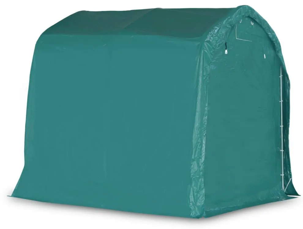 zöld PVC sátorgarázs 2,4 x 2,4 m