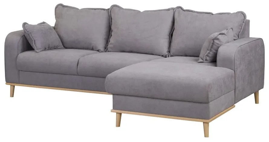 Szürke sarokkanapé (jobb oldali) Beata – Ropez