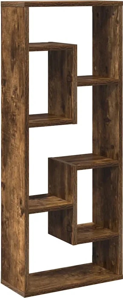 vidaXL füstös tölgy színű szerelt fa fali polc 36 x 16 x 90 cm