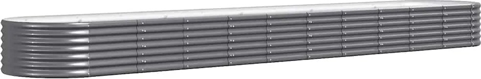 vidaXL antracitszürke horganyzott acél kerti magaságyás 440x80x36 cm