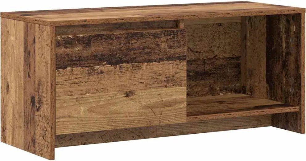 vidaXL TV szekrény garnitúra Öreg fa 90 x 35 x 40 cm Faanyag