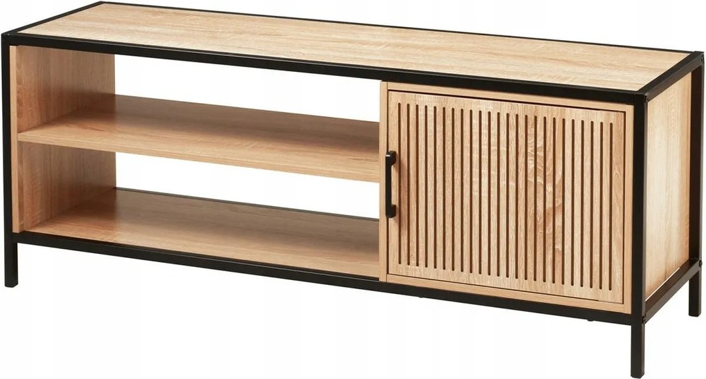 Tv Polc Tv Rtv Loft Ajtásos szekrény Tároló fekete Bézs