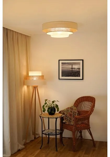 Brilagi-LED Mennyezeti lámpa DENVER LUNETA LED/12W/230V 60 cm bézs/krém