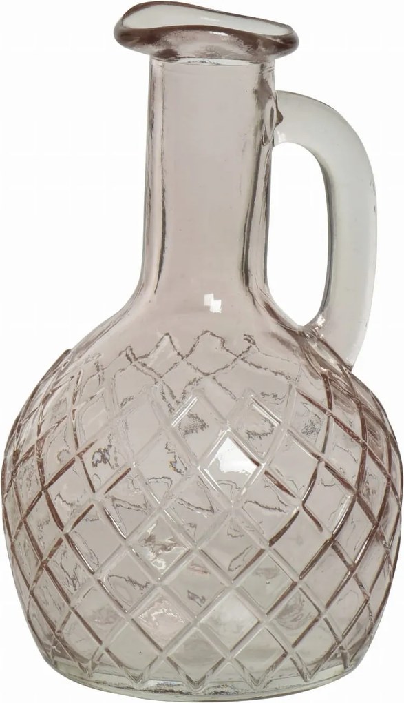 Üveg váza rózsaszín 8,5x14cm