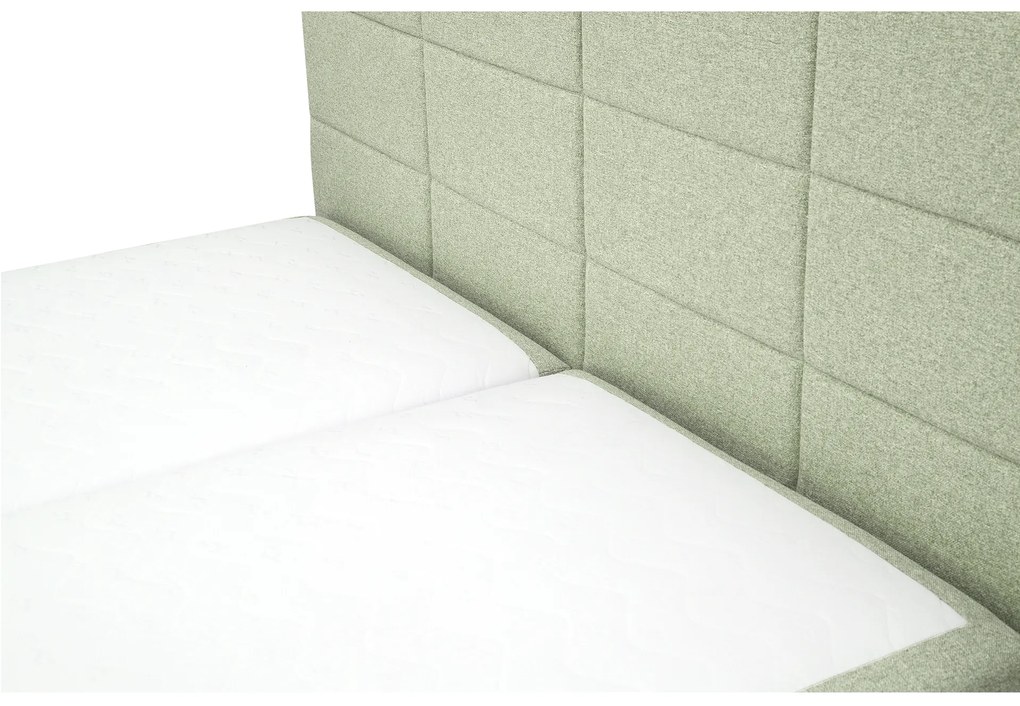 Franciaágy Boxspring 180 cm Revenant (mentol) (ágyráccsal és matraccal) (tárolóhellyel). 1098561