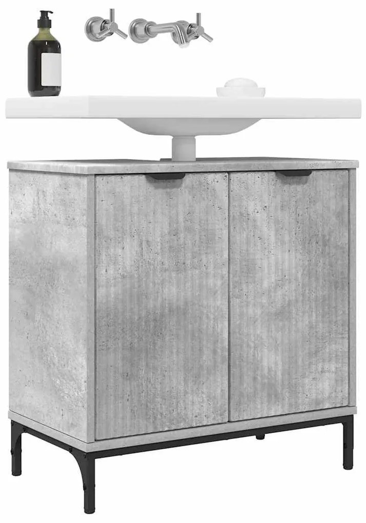 Fürdőszobai mosdószekrény Beton szürke 60.5 x 33.5 x 61 cm