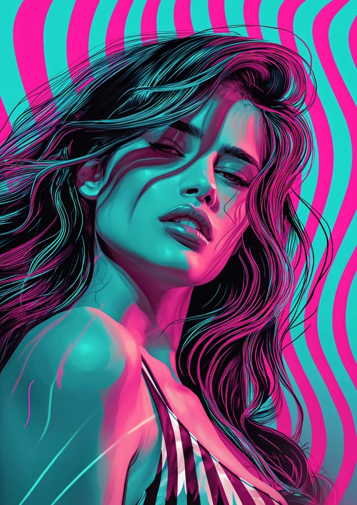 Poszter 21x29,7cm Neon tekintet