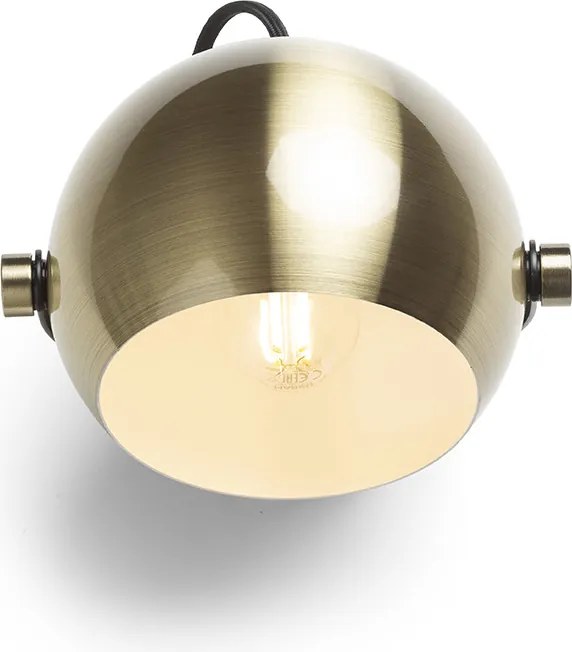 RENDL AGNETA felületre szerelhető szálcsiszolt sárgaréz/fekete 230V LED E27 11W
