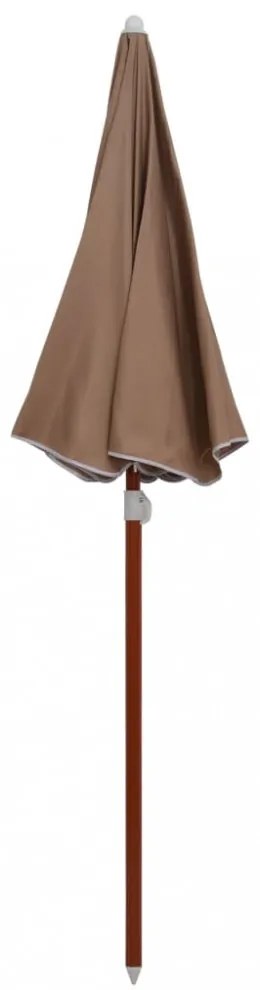 tópszínű napernyő acélrúddal 180 cm