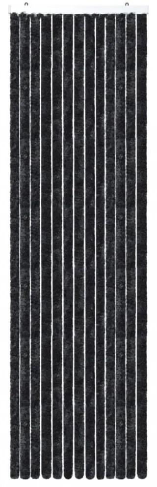 antracitszürke zsenília rovarfüggöny 90 x 200 cm