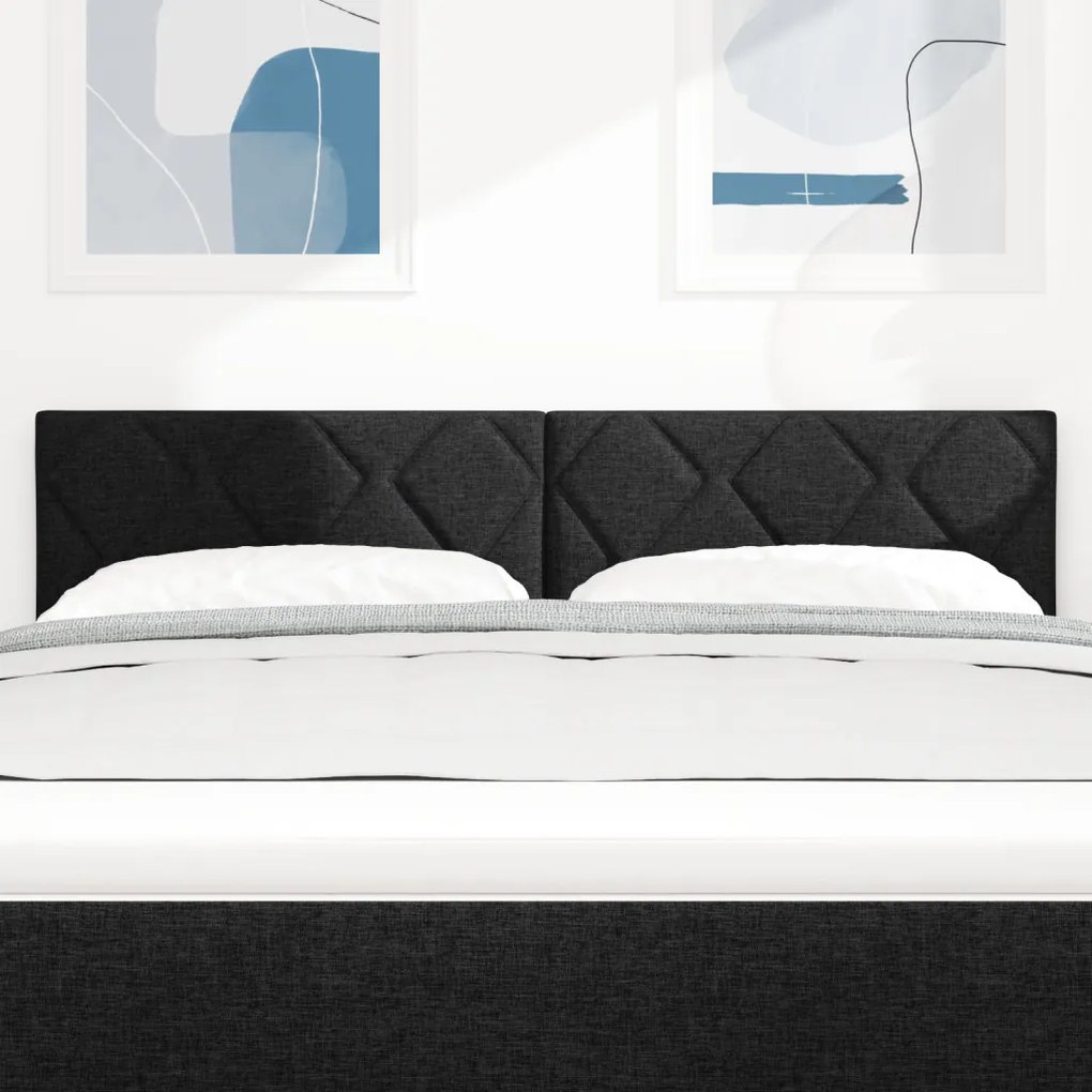 LED Fejtámla Gyémánt Blokk Mintával Fekete 144 cm Szövet