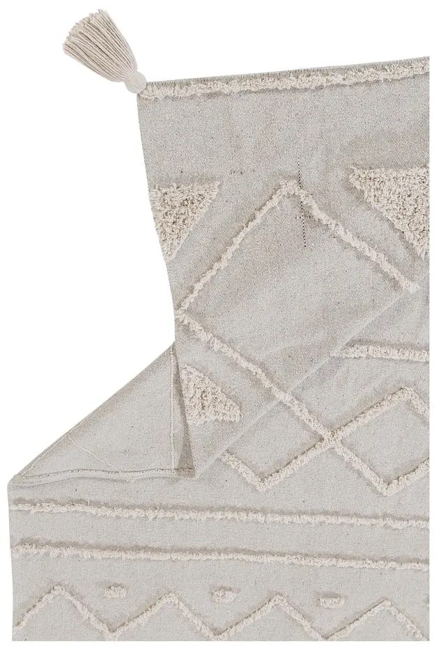 Fehér mosható kézi szövésű pamut szőnyeg 120x160 cm Tribu Natural – Lorena Canals