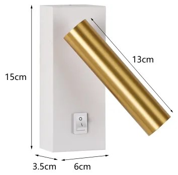 Brilagi - LED Fali spotlámpa MAYA LED/3W/230V 4000K fehér/arany