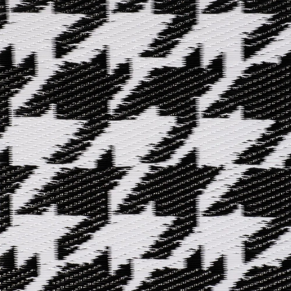 Houndstooth fekete-fehér kültéri szőnyeg, 120 x 180 cm - Green Decore