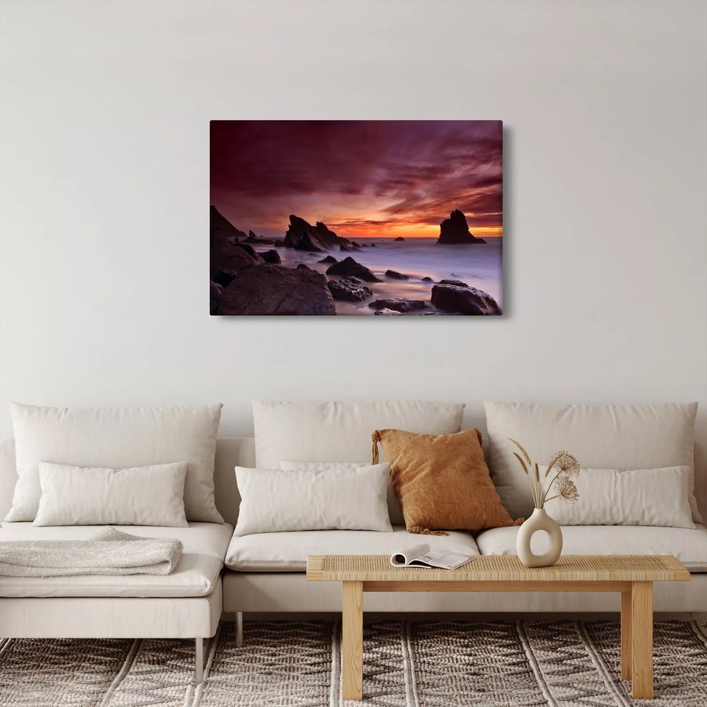 Naplemente a tengerparton képe (90x60 cm)