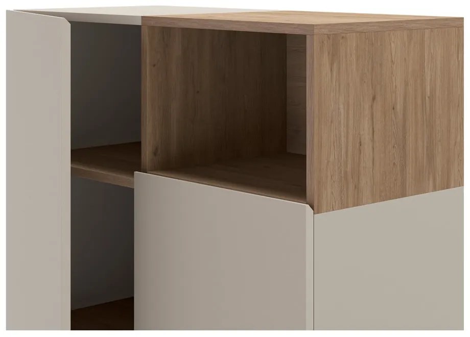 Krémszínű szekrény 90x120 cm Cailin – Marckeric