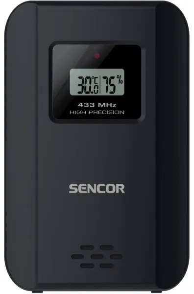 Sencor - Meteorológiai állomás színes LED kijelzővel és ébresztőórával 3xAAA + 2x AA fekete