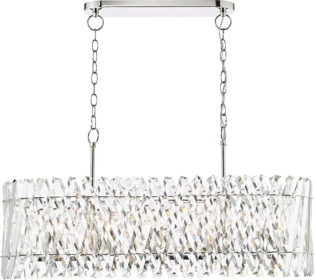 Dar Lighting glamour kristály függeszték entwine polírozott nikkel darent2338