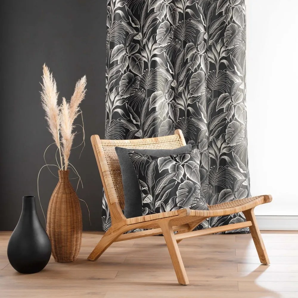 Fekete-fehér függöny 140x260 cm Cabana – douceur d'intérieur