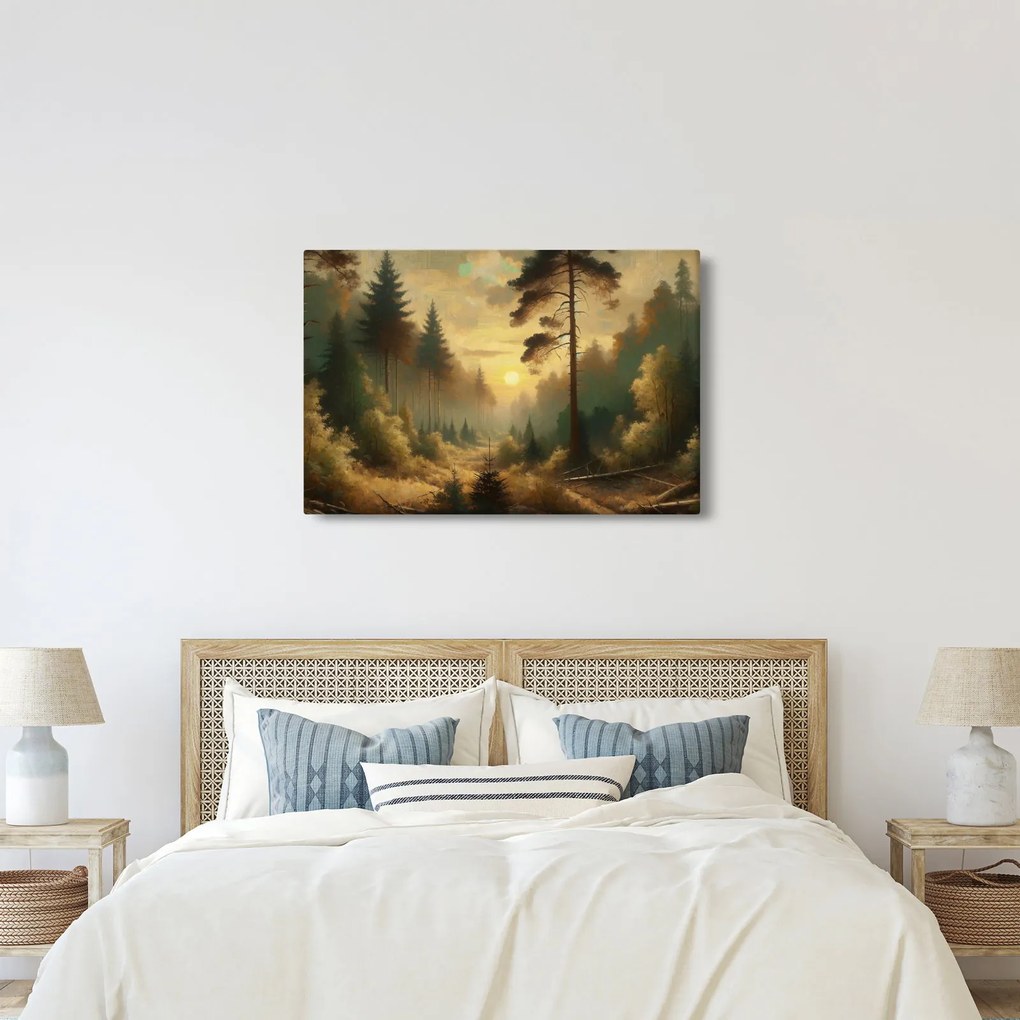 Kép - Napfény az erdőben (90x60 cm)