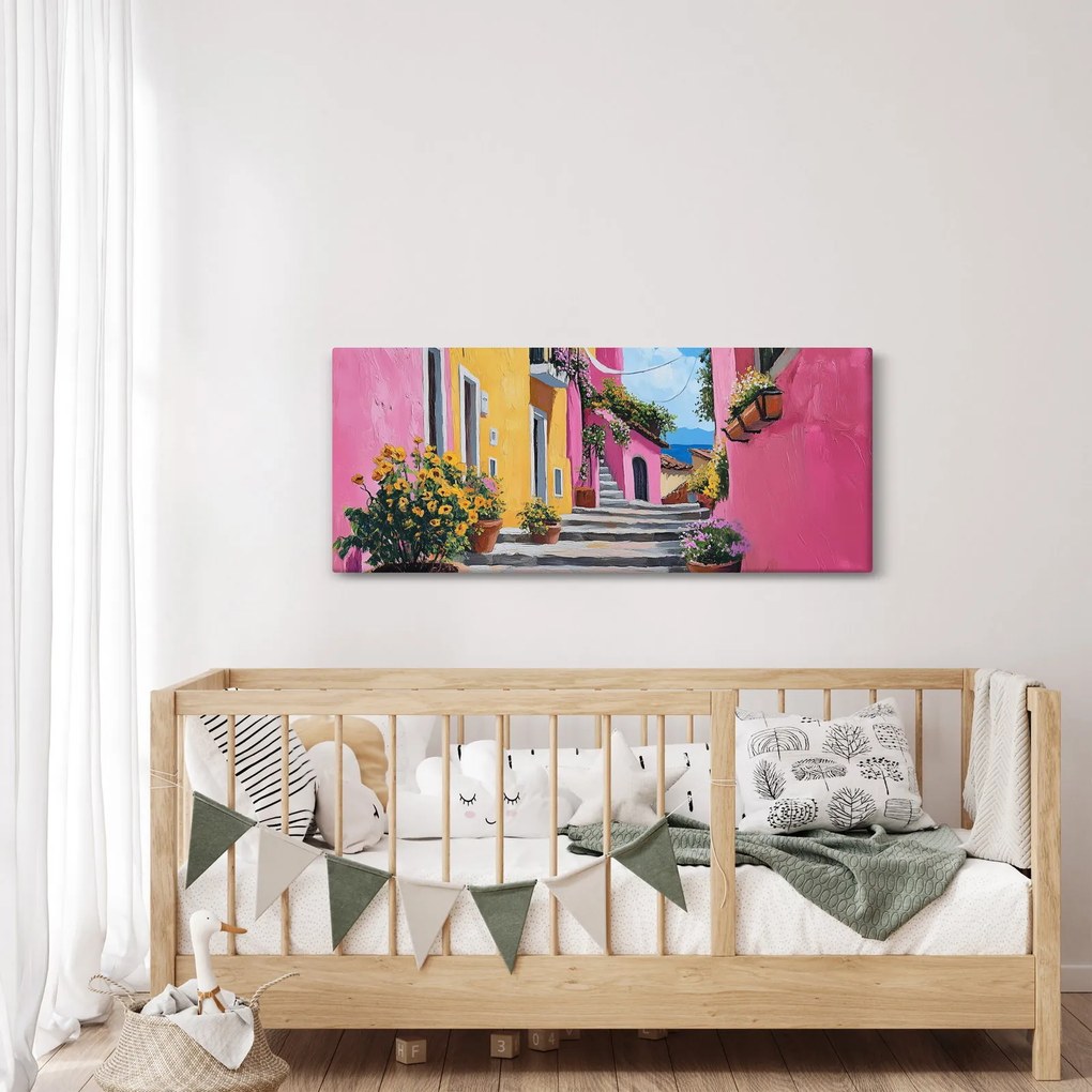 Kép - Rózsaszín sikátor (120x50 cm)