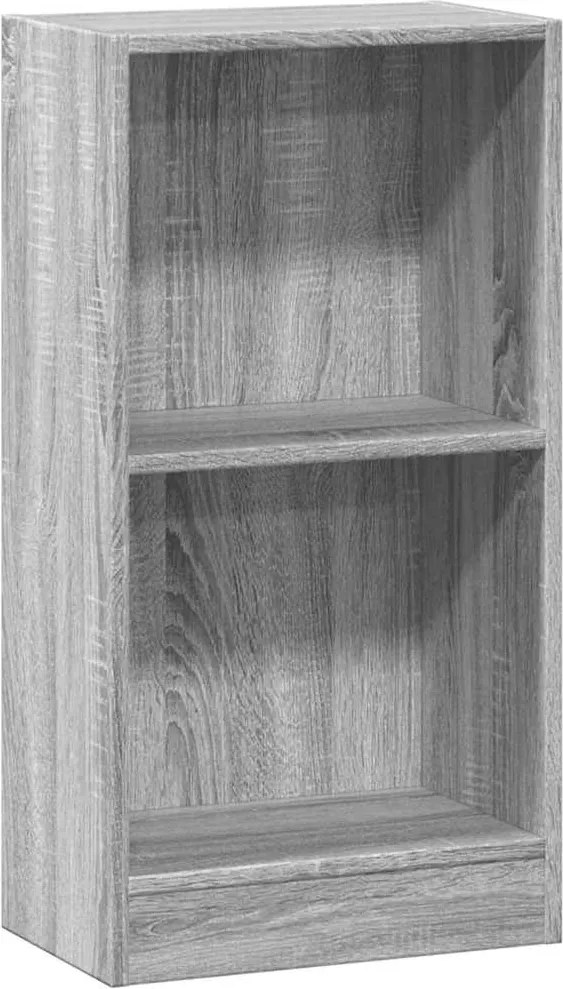vidaXL szürke sonoma színű szerelt fa könyvespolc 40 x 24 x 76 cm