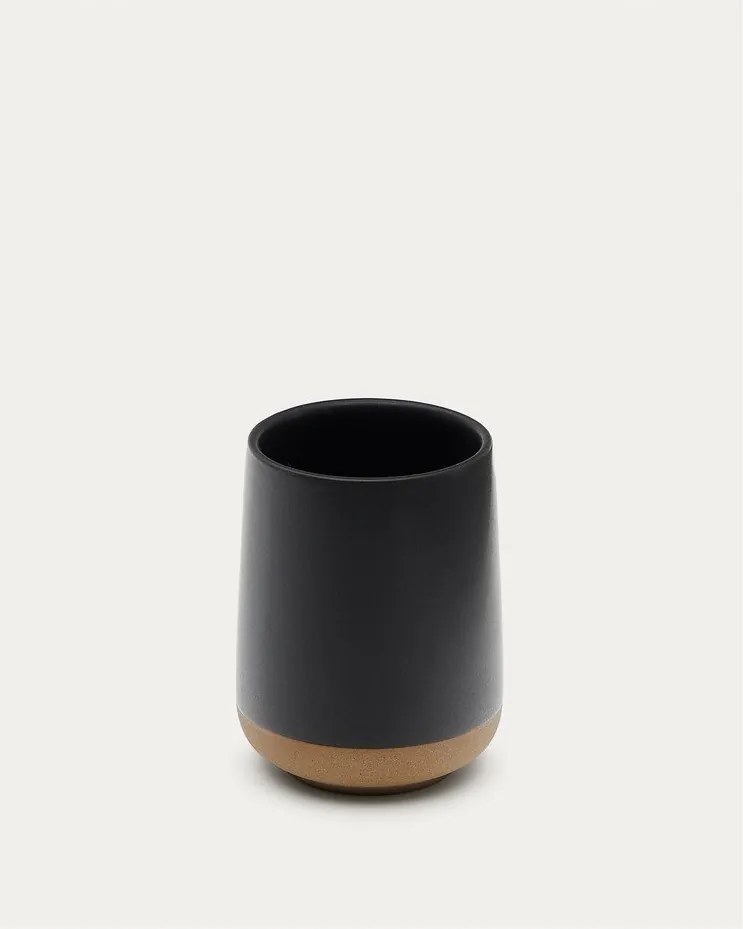 Sötétszürke kerámia fogkefetartó pohár Silma – Kave Home