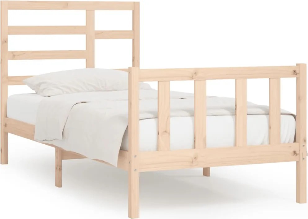 vidaXL tömör fenyőfa ágy matrac nélkül 90 x 200 cm