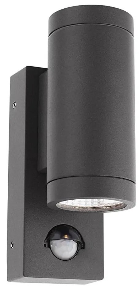 Redo 9453-LED Kültéri fali lámpa érzékelővel VINCE 2xLED/3W/230V IP54 antracit